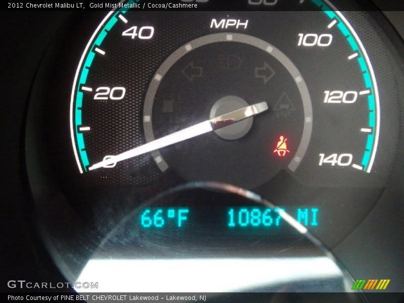 Gold Mist Metallic / Cocoa/Cashmere 2012 Chevrolet Malibu LT