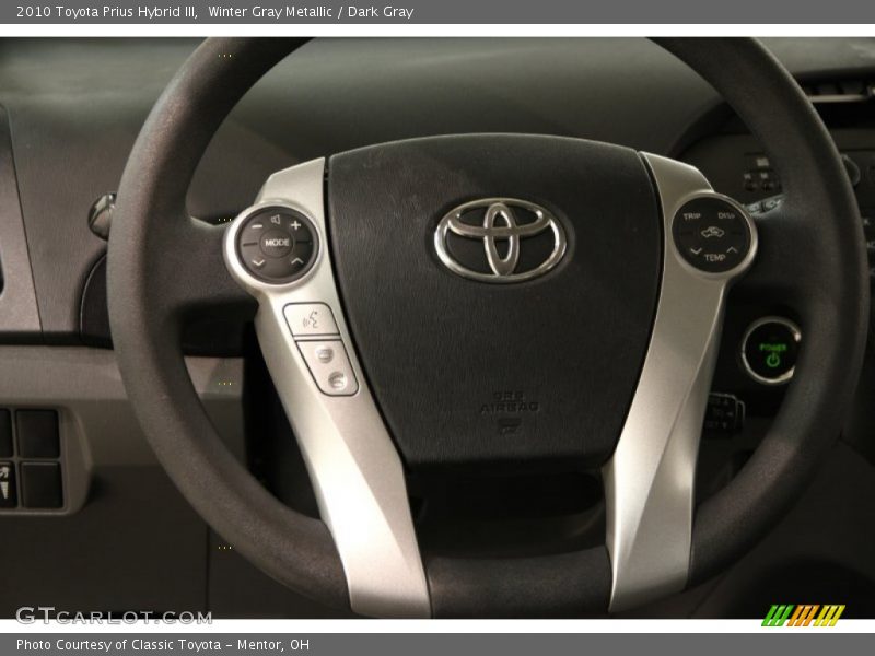 Winter Gray Metallic / Dark Gray 2010 Toyota Prius Hybrid III