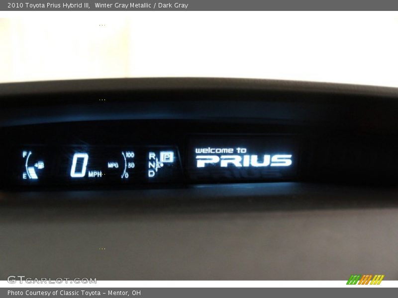 Winter Gray Metallic / Dark Gray 2010 Toyota Prius Hybrid III