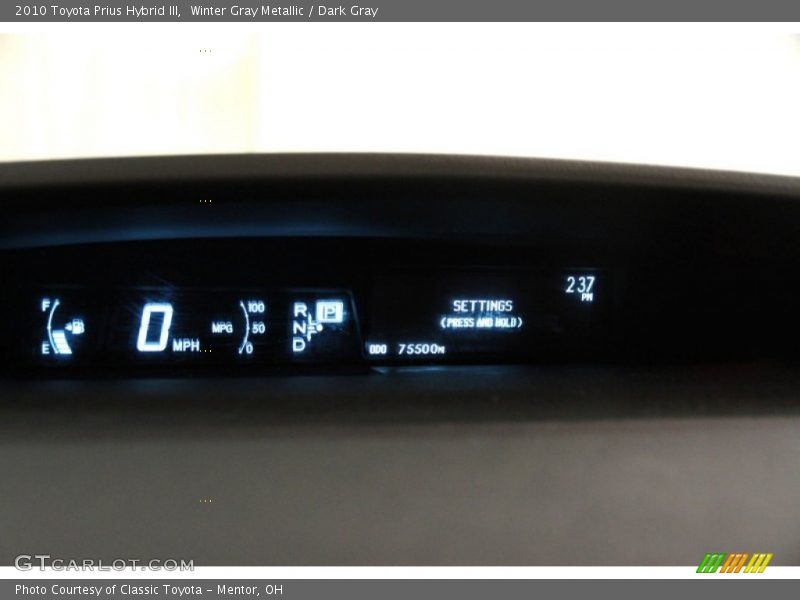Winter Gray Metallic / Dark Gray 2010 Toyota Prius Hybrid III