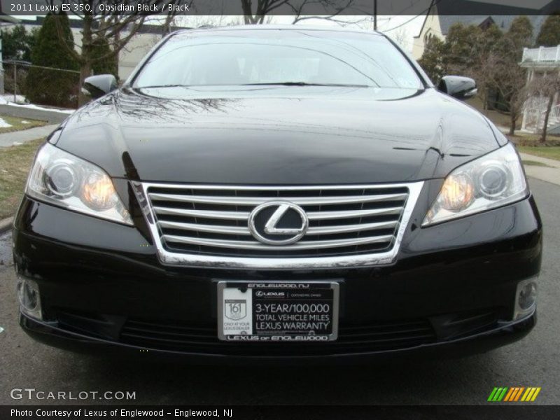 Obsidian Black / Black 2011 Lexus ES 350