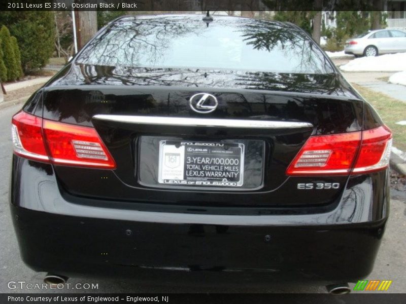 Obsidian Black / Black 2011 Lexus ES 350