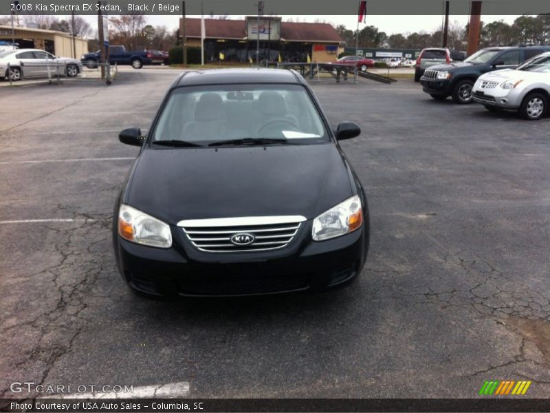 Black / Beige 2008 Kia Spectra EX Sedan