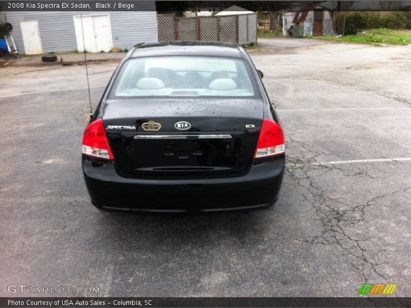 Black / Beige 2008 Kia Spectra EX Sedan