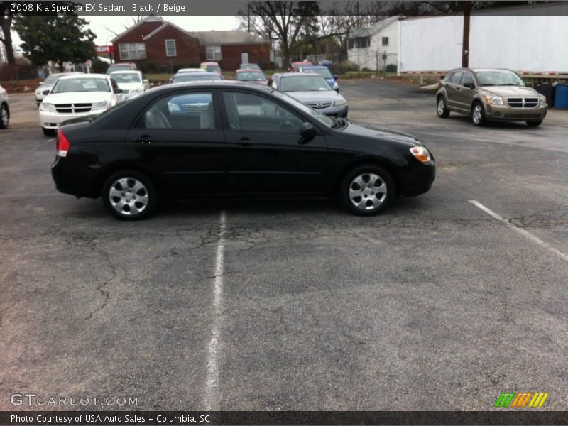 Black / Beige 2008 Kia Spectra EX Sedan