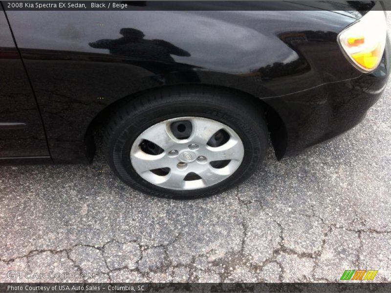 Black / Beige 2008 Kia Spectra EX Sedan
