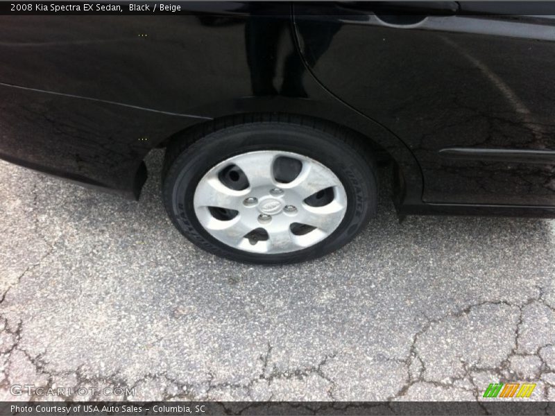Black / Beige 2008 Kia Spectra EX Sedan