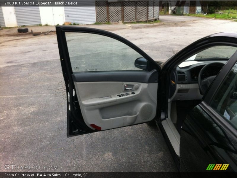 Black / Beige 2008 Kia Spectra EX Sedan
