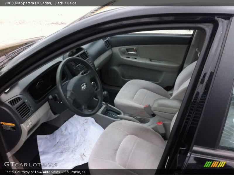 Black / Beige 2008 Kia Spectra EX Sedan