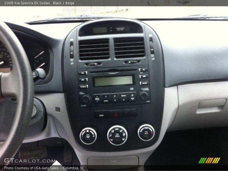 Black / Beige 2008 Kia Spectra EX Sedan