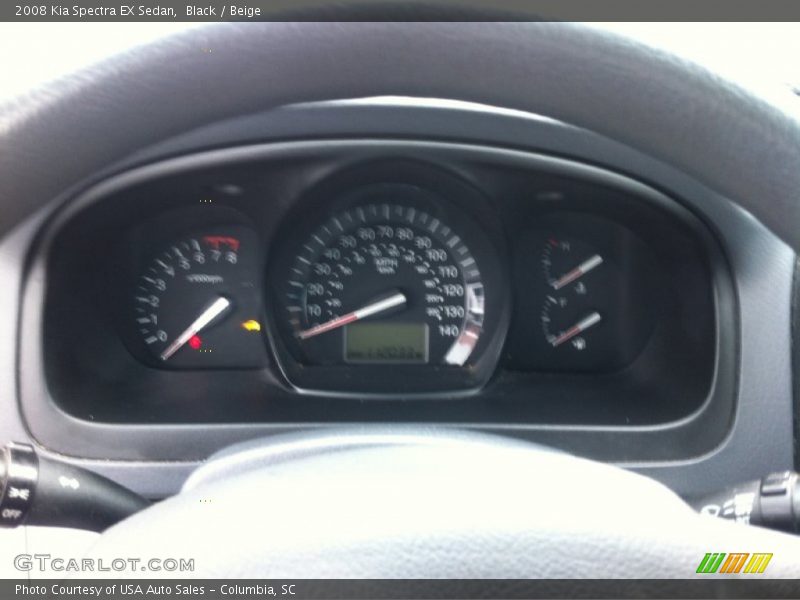 Black / Beige 2008 Kia Spectra EX Sedan