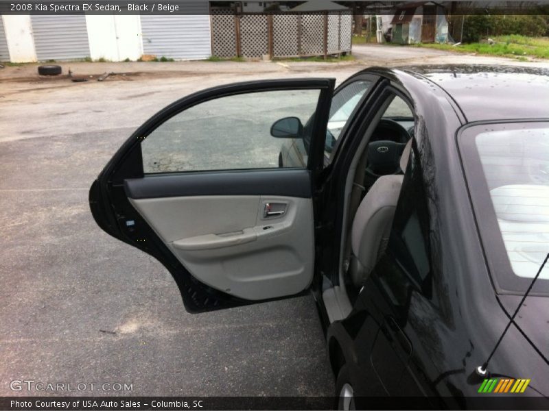 Black / Beige 2008 Kia Spectra EX Sedan