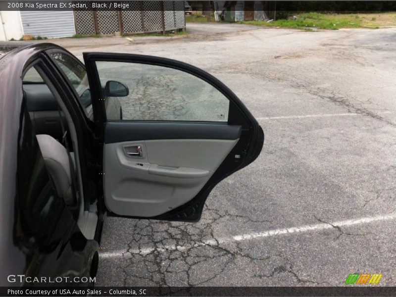 Black / Beige 2008 Kia Spectra EX Sedan