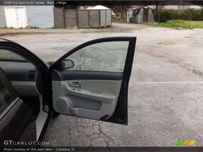 Black / Beige 2008 Kia Spectra EX Sedan