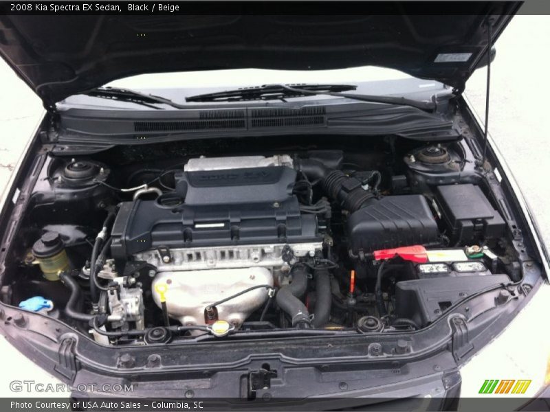 Black / Beige 2008 Kia Spectra EX Sedan