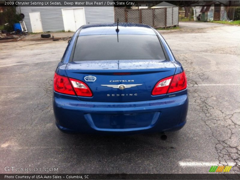 Deep Water Blue Pearl / Dark Slate Gray 2009 Chrysler Sebring LX Sedan