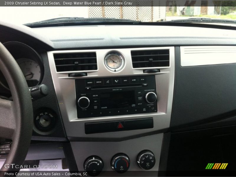 Deep Water Blue Pearl / Dark Slate Gray 2009 Chrysler Sebring LX Sedan