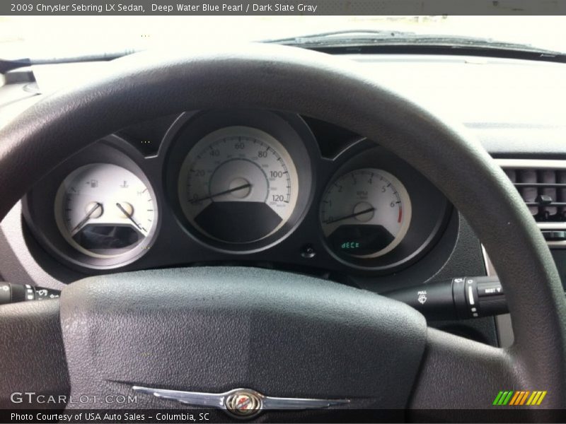 Deep Water Blue Pearl / Dark Slate Gray 2009 Chrysler Sebring LX Sedan