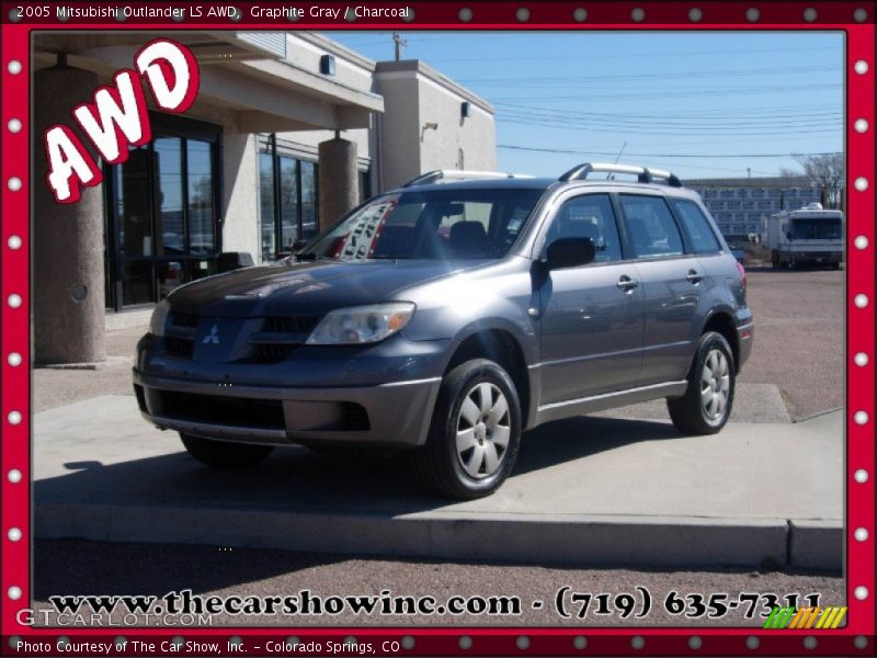 Graphite Gray / Charcoal 2005 Mitsubishi Outlander LS AWD