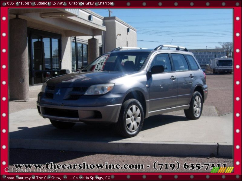 Graphite Gray / Charcoal 2005 Mitsubishi Outlander LS AWD