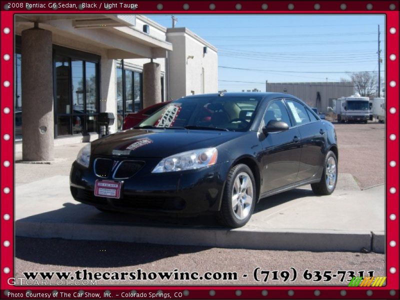 Black / Light Taupe 2008 Pontiac G6 Sedan