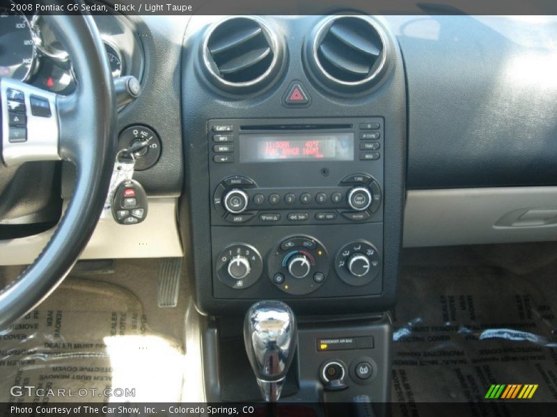 Black / Light Taupe 2008 Pontiac G6 Sedan