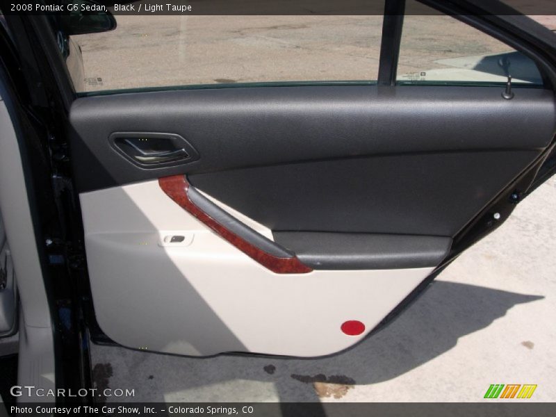 Black / Light Taupe 2008 Pontiac G6 Sedan