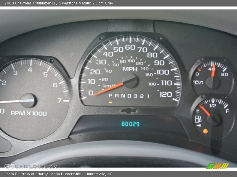 Silverstone Metallic / Light Gray 2008 Chevrolet TrailBlazer LT