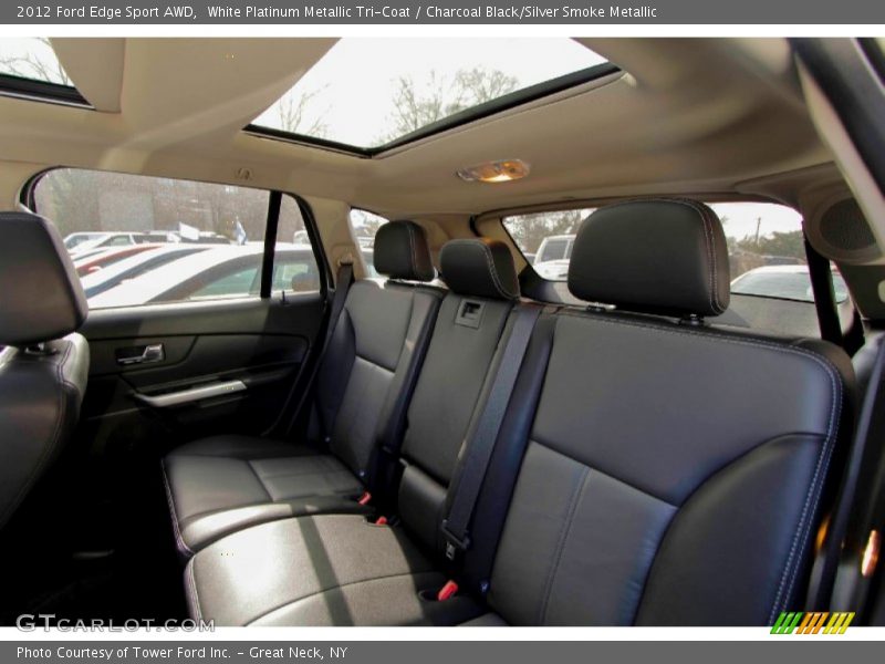 White Platinum Metallic Tri-Coat / Charcoal Black/Silver Smoke Metallic 2012 Ford Edge Sport AWD