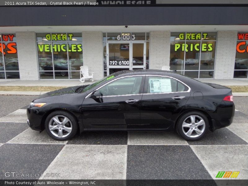 Crystal Black Pearl / Taupe 2011 Acura TSX Sedan