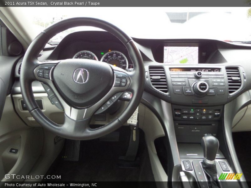 Crystal Black Pearl / Taupe 2011 Acura TSX Sedan