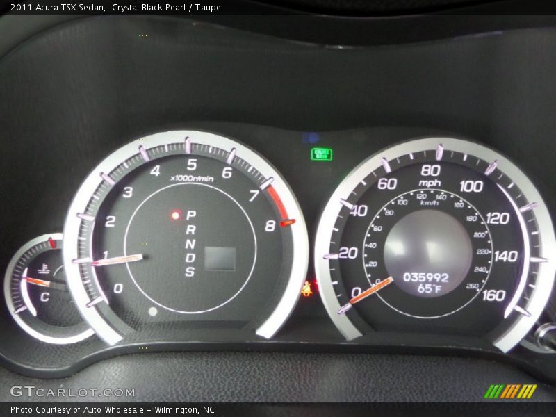 Crystal Black Pearl / Taupe 2011 Acura TSX Sedan