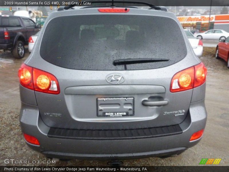 Steel Gray / Gray 2009 Hyundai Santa Fe GLS 4WD