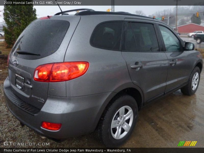 Steel Gray / Gray 2009 Hyundai Santa Fe GLS 4WD
