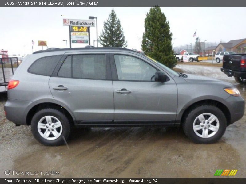Steel Gray / Gray 2009 Hyundai Santa Fe GLS 4WD