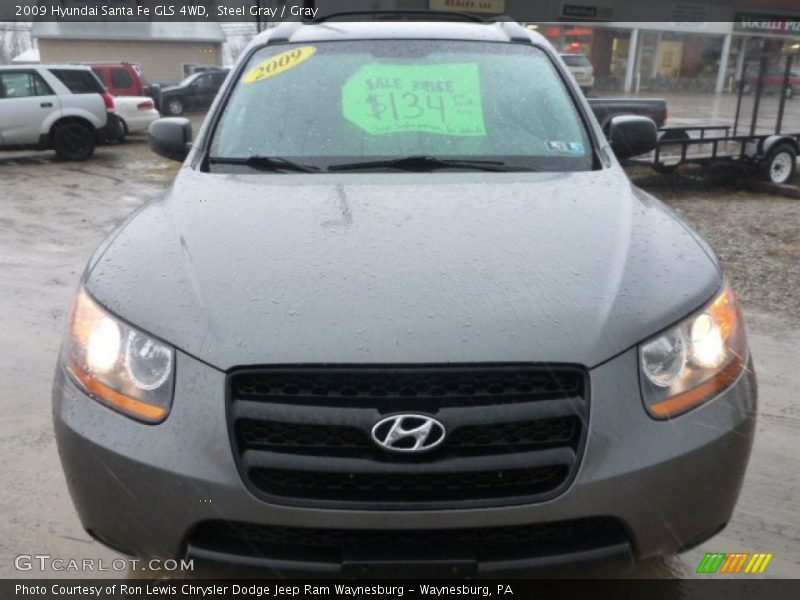 Steel Gray / Gray 2009 Hyundai Santa Fe GLS 4WD