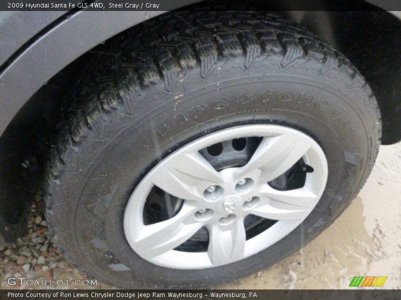 Steel Gray / Gray 2009 Hyundai Santa Fe GLS 4WD