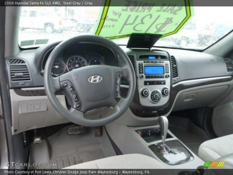 Steel Gray / Gray 2009 Hyundai Santa Fe GLS 4WD