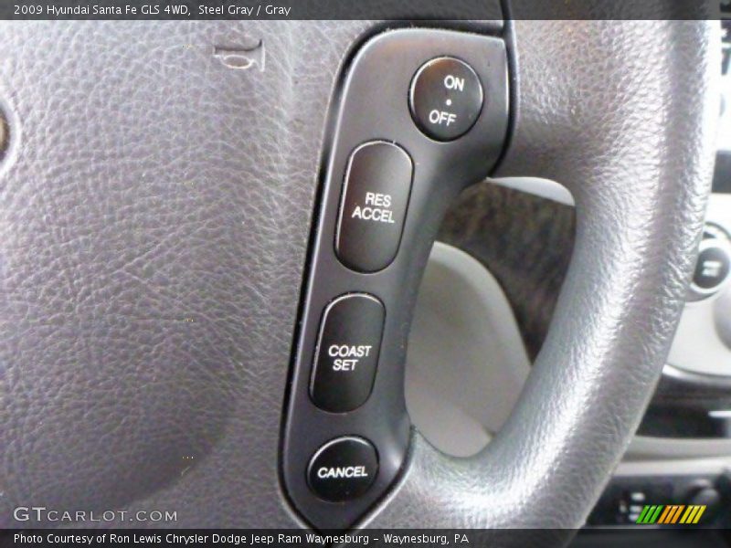 Steel Gray / Gray 2009 Hyundai Santa Fe GLS 4WD