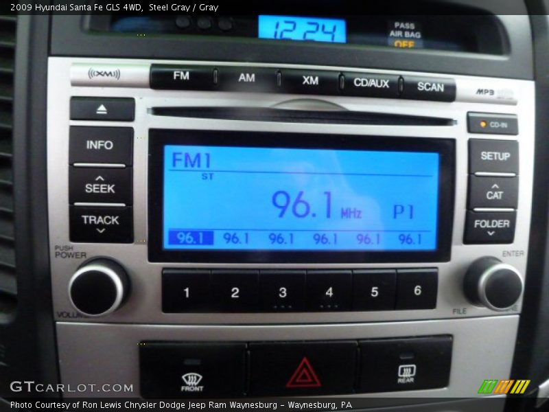 Steel Gray / Gray 2009 Hyundai Santa Fe GLS 4WD