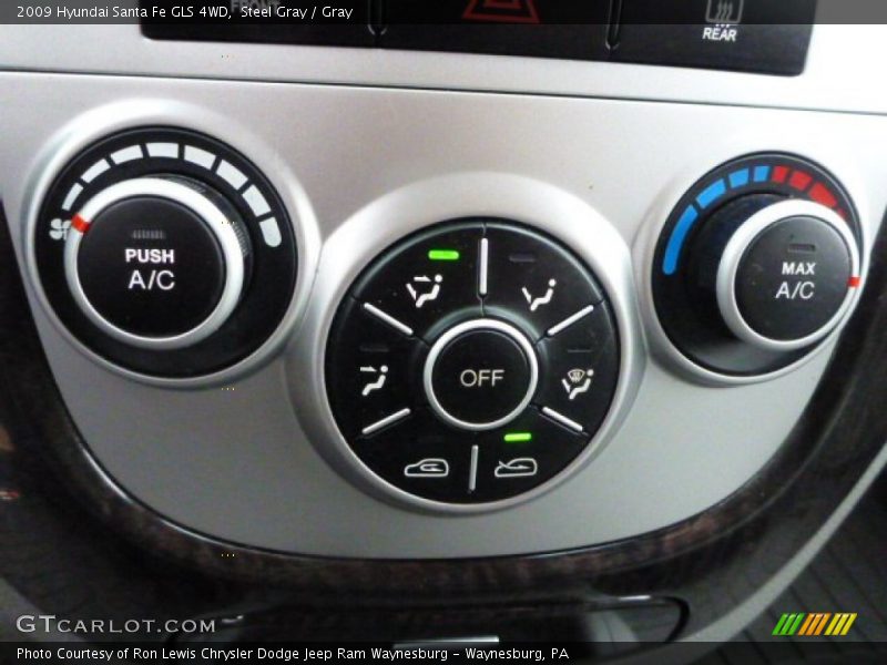 Steel Gray / Gray 2009 Hyundai Santa Fe GLS 4WD