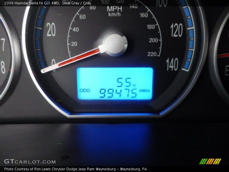 Steel Gray / Gray 2009 Hyundai Santa Fe GLS 4WD