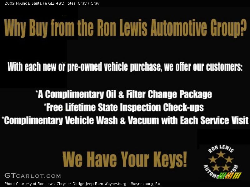 Steel Gray / Gray 2009 Hyundai Santa Fe GLS 4WD