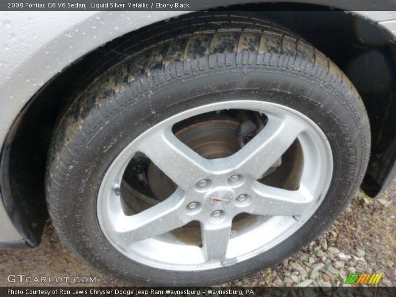 Liquid Silver Metallic / Ebony Black 2008 Pontiac G6 V6 Sedan