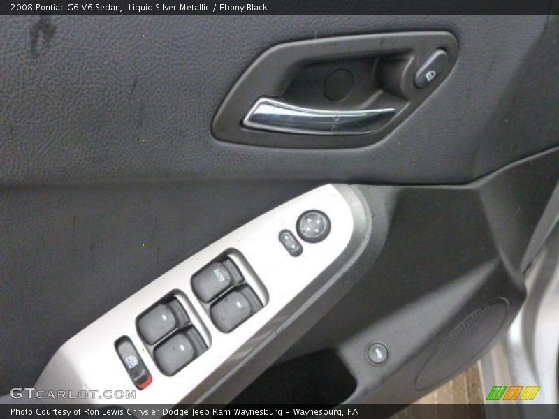 Liquid Silver Metallic / Ebony Black 2008 Pontiac G6 V6 Sedan