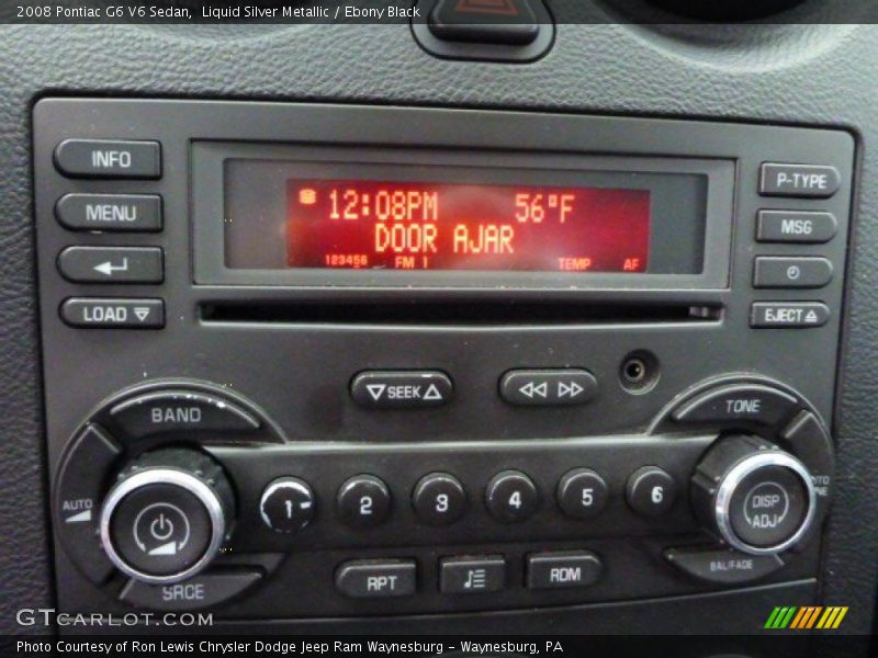 Liquid Silver Metallic / Ebony Black 2008 Pontiac G6 V6 Sedan