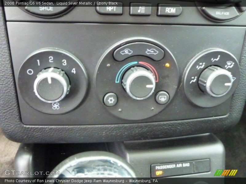 Liquid Silver Metallic / Ebony Black 2008 Pontiac G6 V6 Sedan