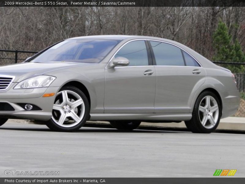 Pewter Metallic / Savanna/Cashmere 2009 Mercedes-Benz S 550 Sedan