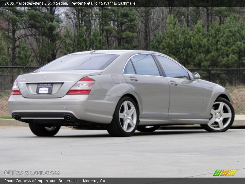 Pewter Metallic / Savanna/Cashmere 2009 Mercedes-Benz S 550 Sedan