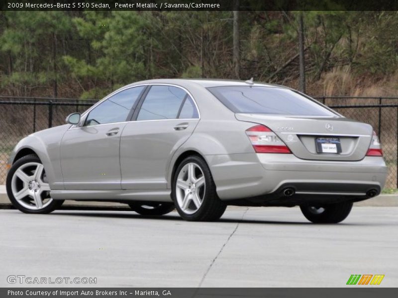 Pewter Metallic / Savanna/Cashmere 2009 Mercedes-Benz S 550 Sedan